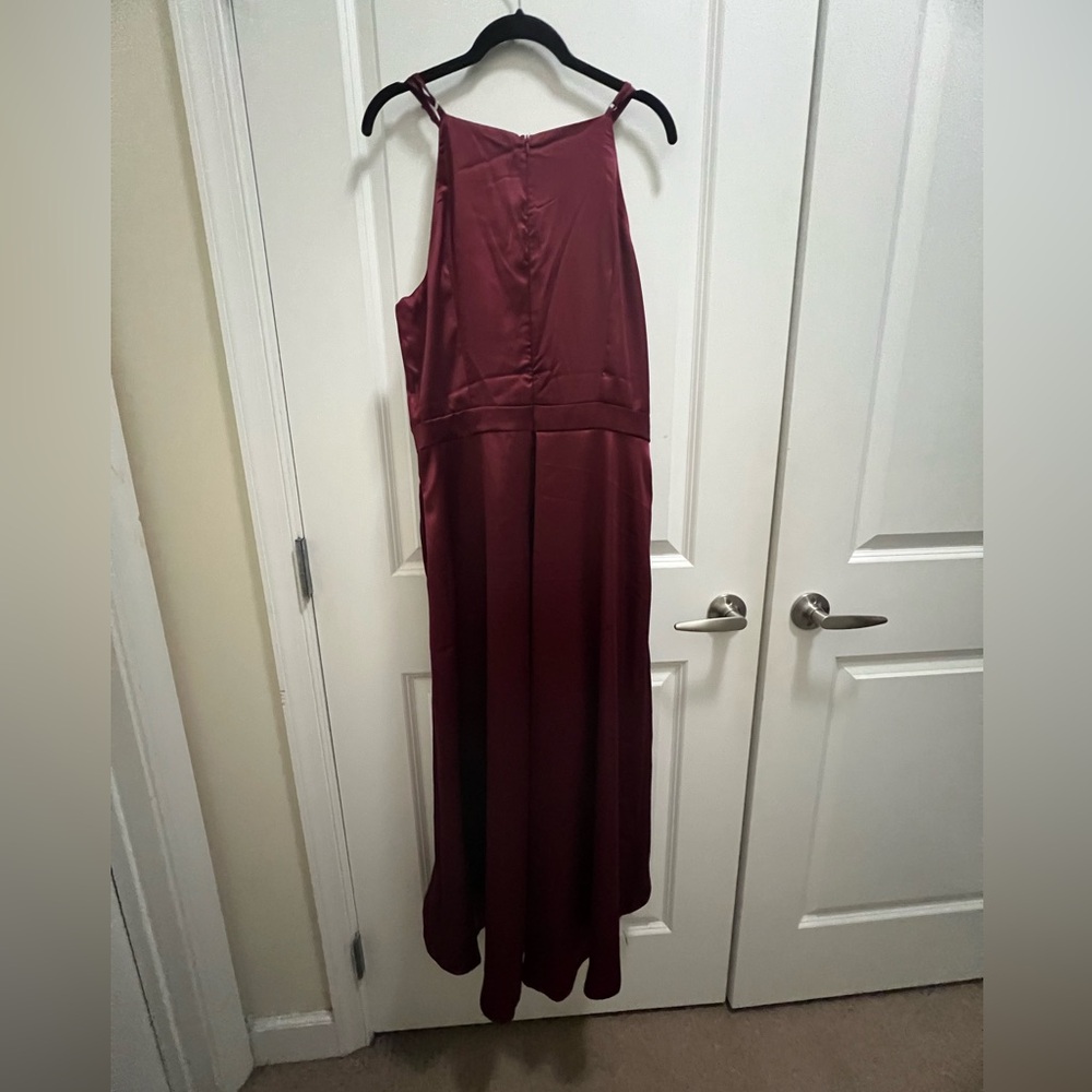 MY PRETTY GARDEN HIGH LOW SATIN DRESS L THE DRESS HAS POCKETS!